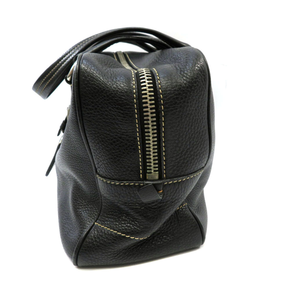 PRADA Tote Bag Black Boston Leather - Picture 3 of 6